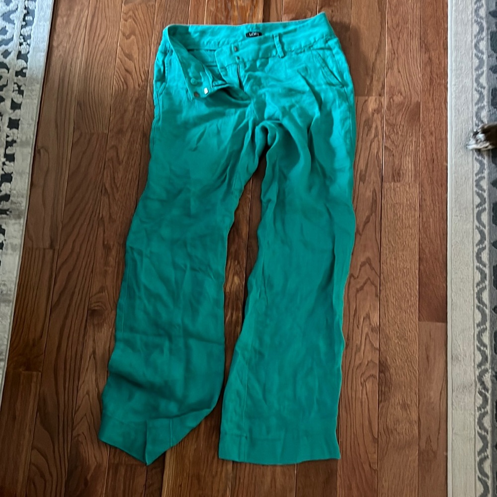 Linen wide leg pant